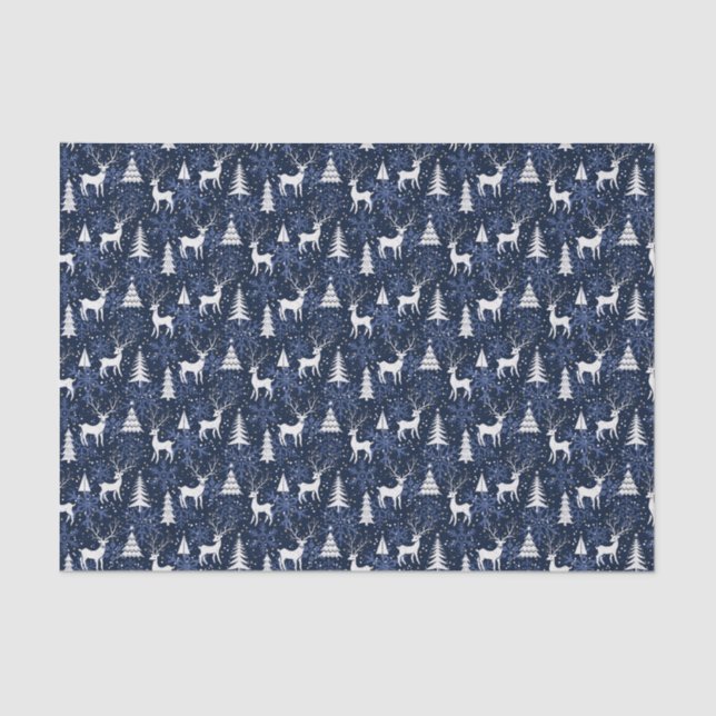 Papel De Seda Velho Cristal Vivo Cobalto Azul (Frente )