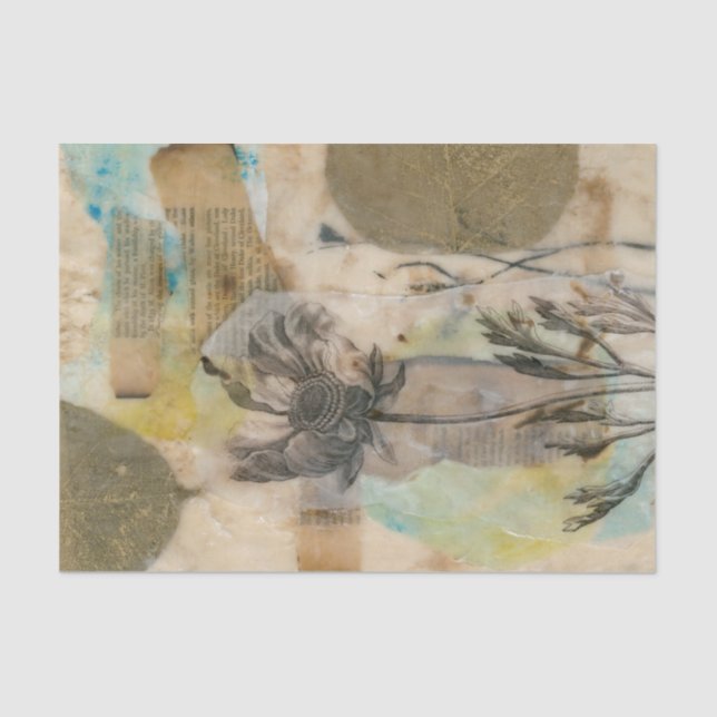 Papel De Seda Vellum Floral II (Frente )