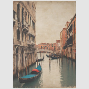 Papel De Seda Veneza Itália Decoupage 