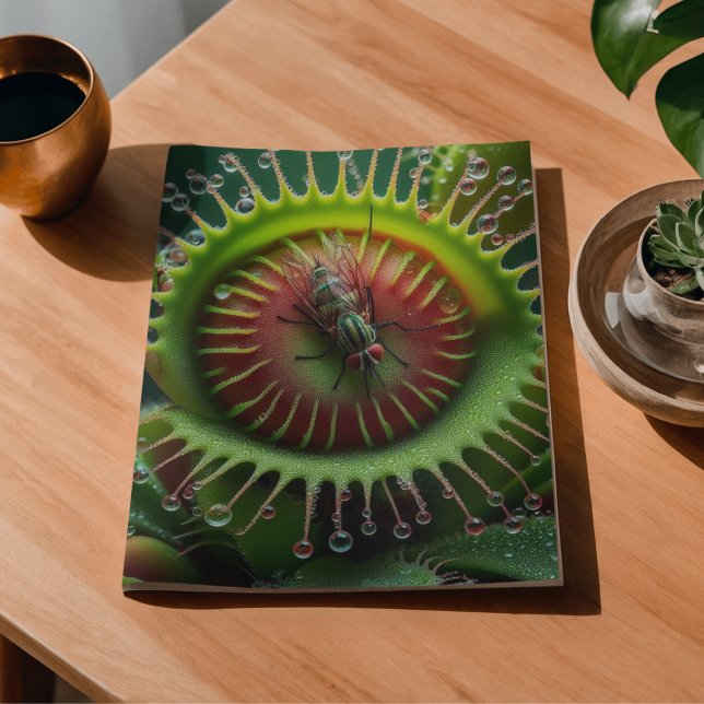 Papel De Seda Venus Flytrap Floral Caprichoso Divertido Selvagem (Criador carregado)