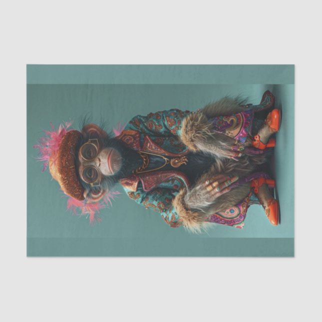 Papel De Seda Ver sem macaco Mau (Frente )