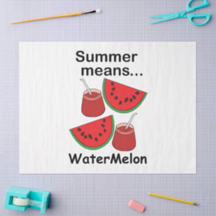 Papel De Seda Verão de Melancia Significa Festa de Frutas de Mel