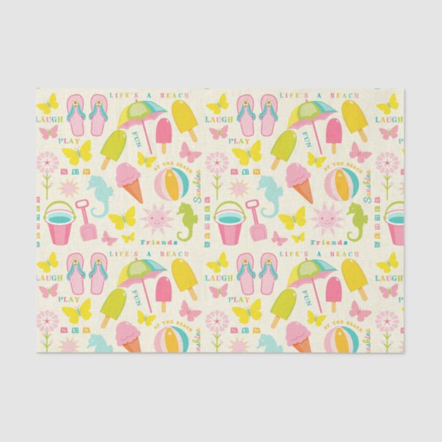 Papel De Seda Verão na praia (Frente )