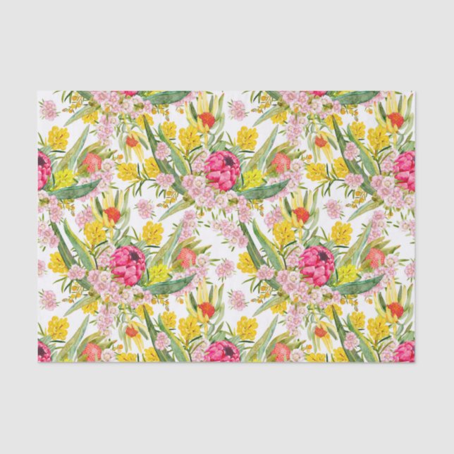 Papel De Seda Verão tropical australiano (Frente )