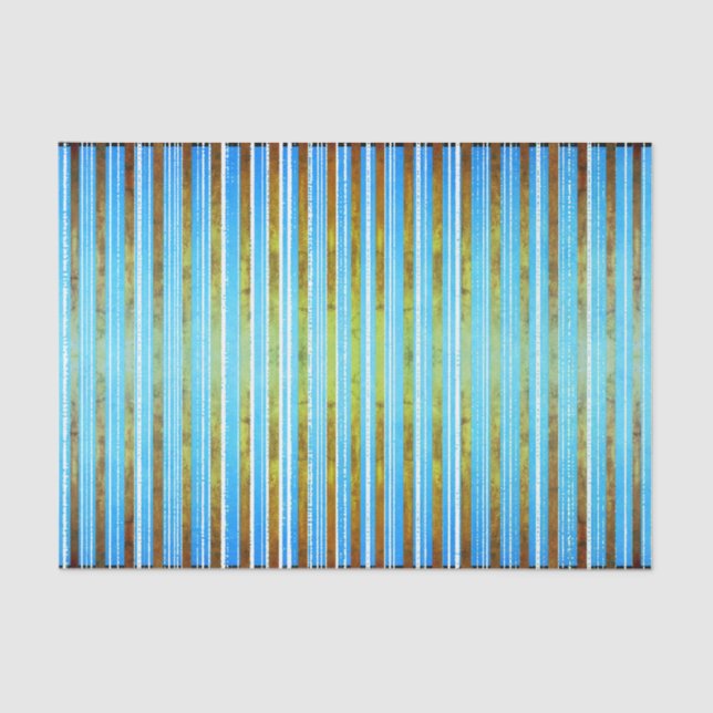 Papel De Seda Verde, Branco e Teal Lançados  (Frente )