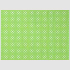 Papel De Seda Verde Com Bolinhas Brancas