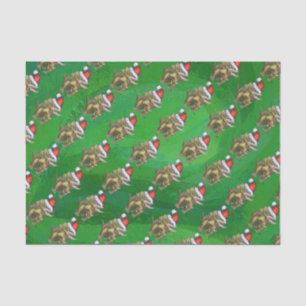 Papel De Seda Verde de Natal do Tricerátops