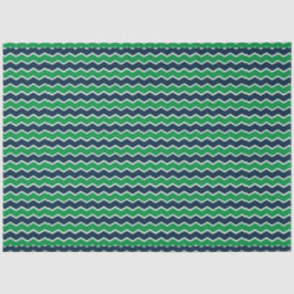 Papel De Seda Verde e Azul-Marinho Série Náutica Design 2