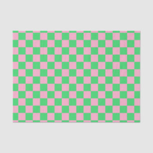 Papel De Seda Verde e rosa verificados
