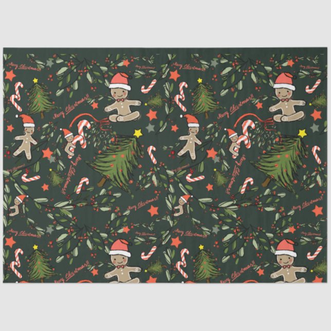 Papel De Seda Verde-escuro Retralado Brilhante (Frente )