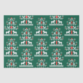 Papel De Seda Verde Festivo Escandi Bonito, Árvore Vermelha de N