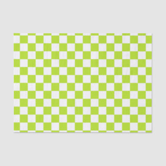 Papel De Seda Verde limão e branco Checkered