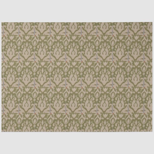 Papel De Seda Verde Oliva  (Frente )