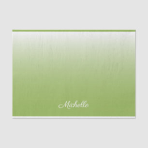 Papel De Seda Verde personalizado das hortaliças do ombre do