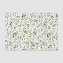Verde Salvia Aquarela Francês Country Chic Olivas
