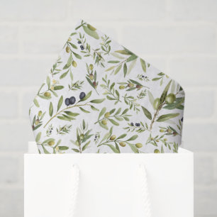 Papel De Seda Verde Salvia Aquarela Francês Country Chic Olivas