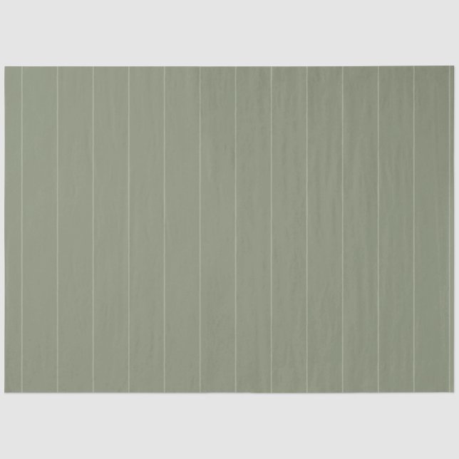 Papel De Seda Verde Sálvia Escuro com Listras de Pino (Frente )