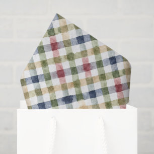 Papel De Seda Verde Vermelho Amarelo Azul Creme Xadrez Listras A