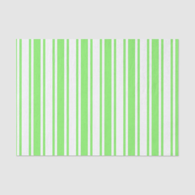 Papel De Seda Verdes limões e faixas brancas de doces (Frente )