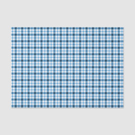 Papel De Seda Verificação de Gingham Azul