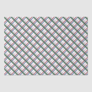 Papel De Seda Verificação De Tartan Xadrez Azul E Verde De Nat