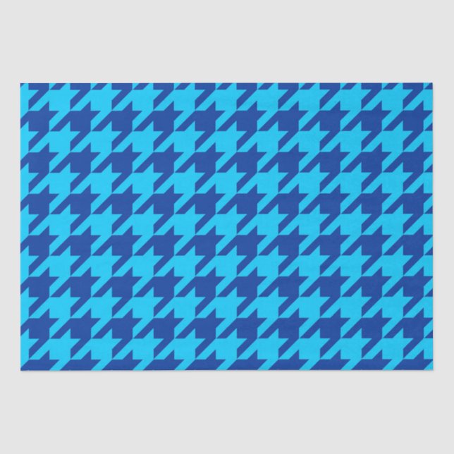 Papel De Seda Verificação de Xadrez do Bluetooth Azul (Frente )