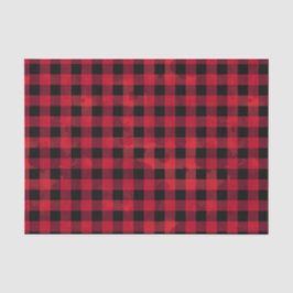 Papel De Seda Verificação vermelha do búfalo com textura da