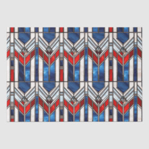 Papel De Seda Vermelho Branco Azul Patriótico Vitral 4 de Julho