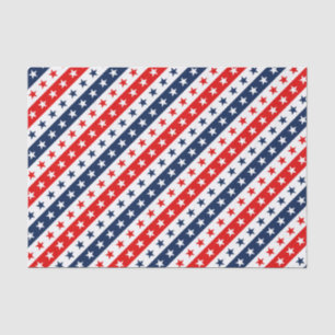 Papel De Seda Vermelho, Branco e Azul Patriótico EUA Estrelas e