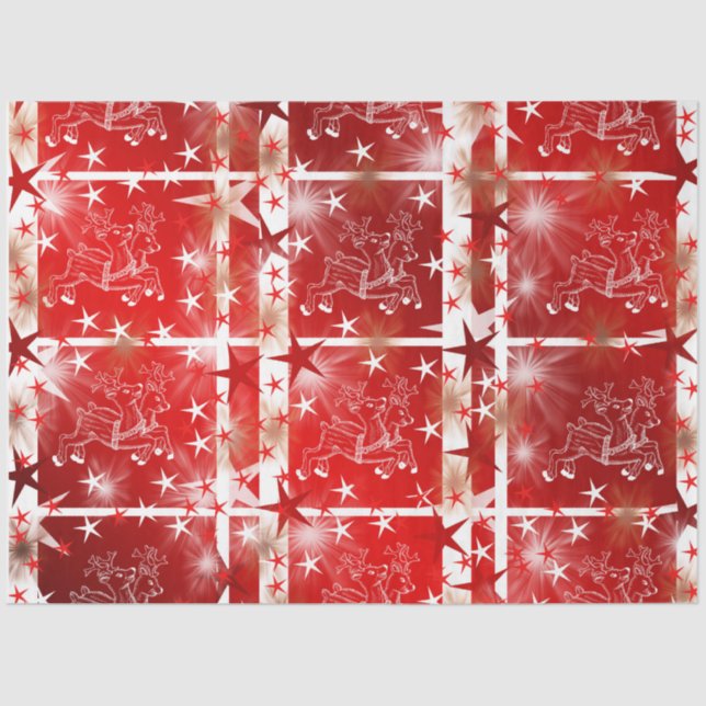 Papel De Seda vermelho,branco,papel de Natal+, inverno+patamar,  (Frente )