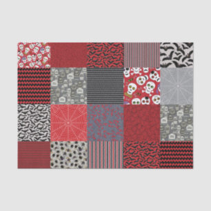 Papel De Seda Vermelho, cinzas e preto dos retalhos do Dia das