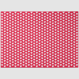Papel De Seda Vermelho Com Corações Minúsculos de Amor Rabiscado