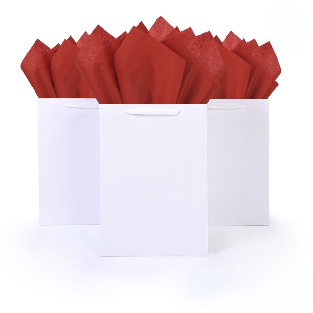Papel De Seda Vermelho comum clássico elegante (Classic Elegant Bold Plain Red Tissue Paper)