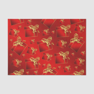 Papel De Seda vermelho,dourado,presente, dia de ação de graças,
