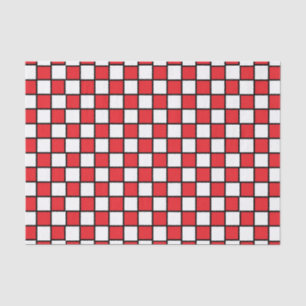 Papel De Seda Vermelho e Preto com Destaque Verificado