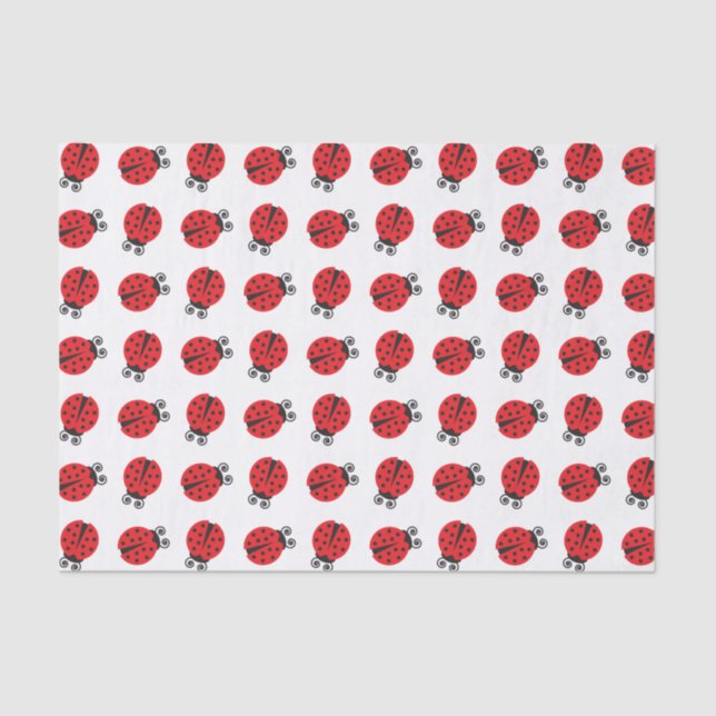 Papel De Seda Vermelho e Preto - Ladybug (Frente )