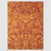 Vermelho Floral e Amarelo Dourado Wm Morris
