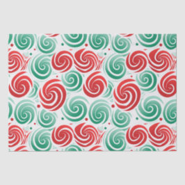 Papel De Seda Vermelho, Verde e Branco da espiral natalícia