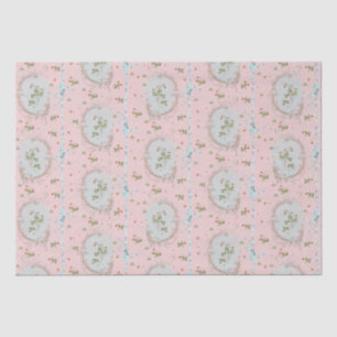 Papel De Seda Versalhes Strawberrys e Fitas Rosa