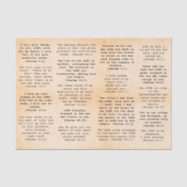 Papel De Seda Versos do salmo da Bíblia da Máquina de Digitaliza