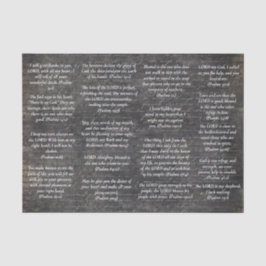 Papel De Seda Versos do salmo de bíblia para Diários em preto an