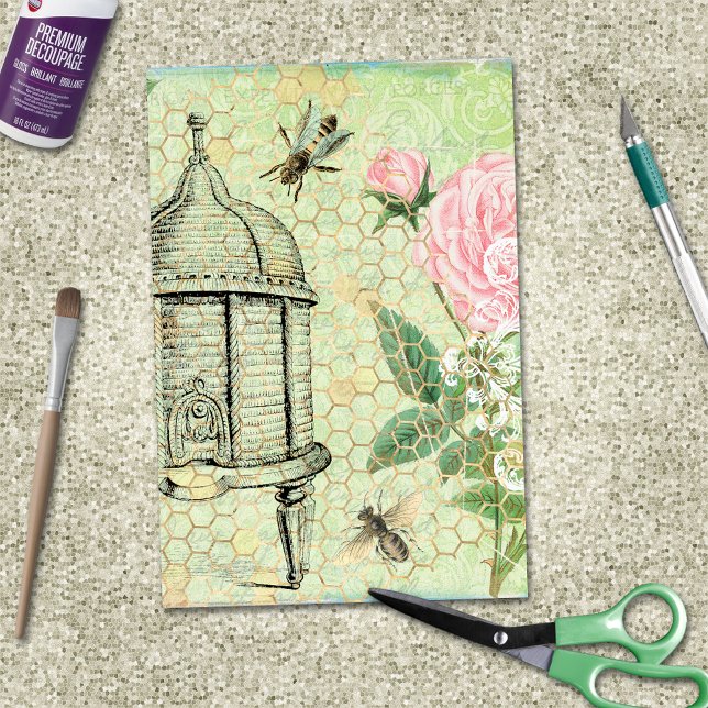 Papel De Seda Vertical de Dissociação de Colmeia Floral Vitorian (Criador carregado)