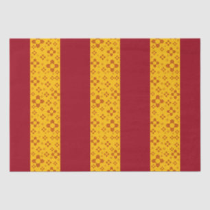 Papel De Seda Vertical Stripes Zia Sun Vermelho Amarelo Novo Méx
