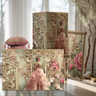Papel De Seda Vestido de Conto de Fadas, Shabby Chic, Arte de Re