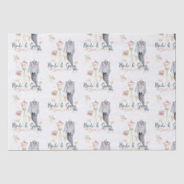 Papel De Seda Vestido de Noiva & Noivo