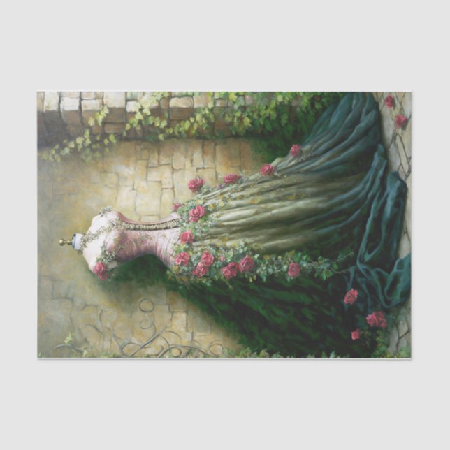 Papel De Seda Vestido do jardim, cor-de-rosa (Frente )