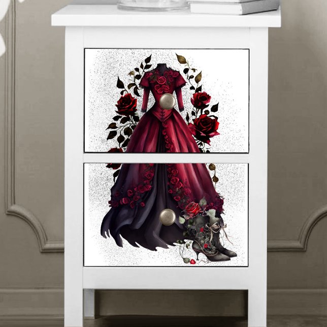 Papel De Seda Vestido vermelho vitoriano e calcanhares | Palhaço (Criador carregado)