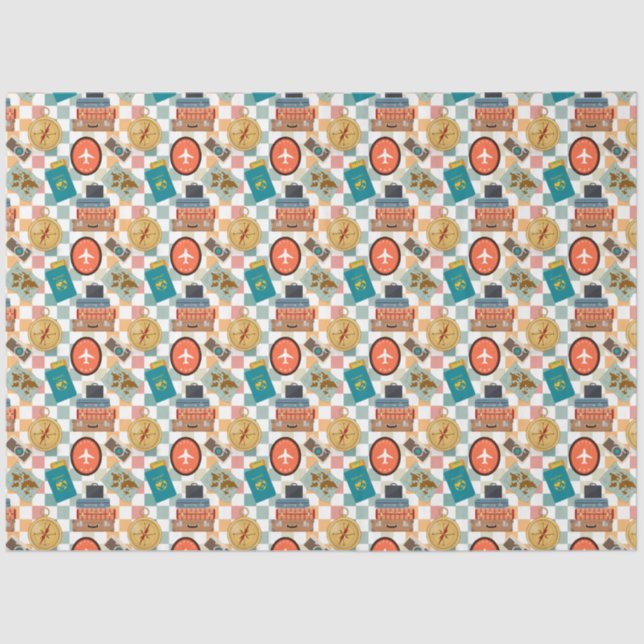 Papel De Seda Viagem de Férias Verificadas Retroativamente Consi (Frente )