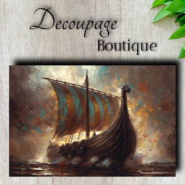 Papel De Seda Viagem do Navio Dragão Decoupage