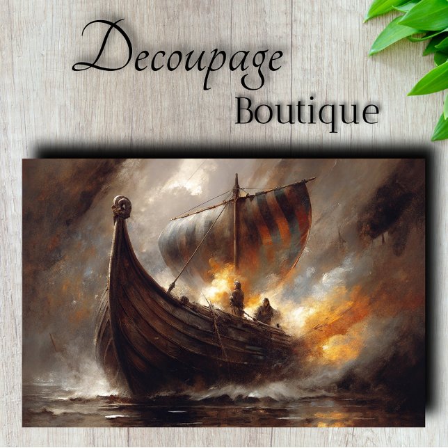 Papel De Seda Viagem Viking Decoupage (Viking Voyage Decoupage)